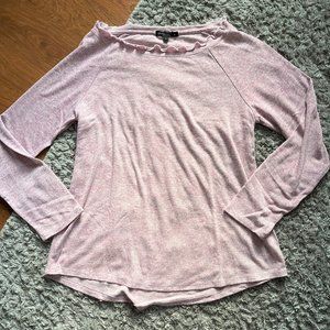 Gibson Lettuce Trim Sweater